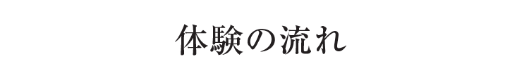 体験の流れ